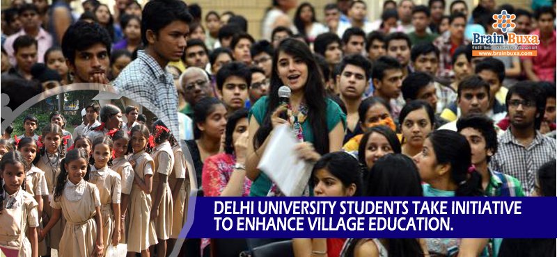 Delhi University students take initiative to enhance village education.